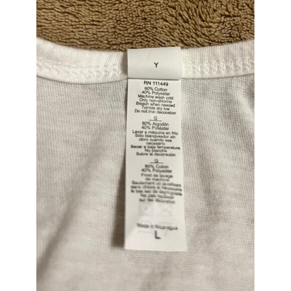 White Loin Print Graphic Tank Top SZ L - Picture 5 of 5